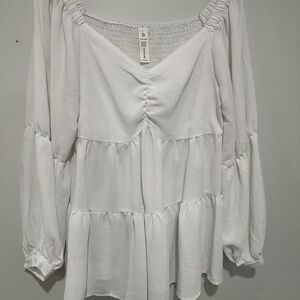 White Boho Top